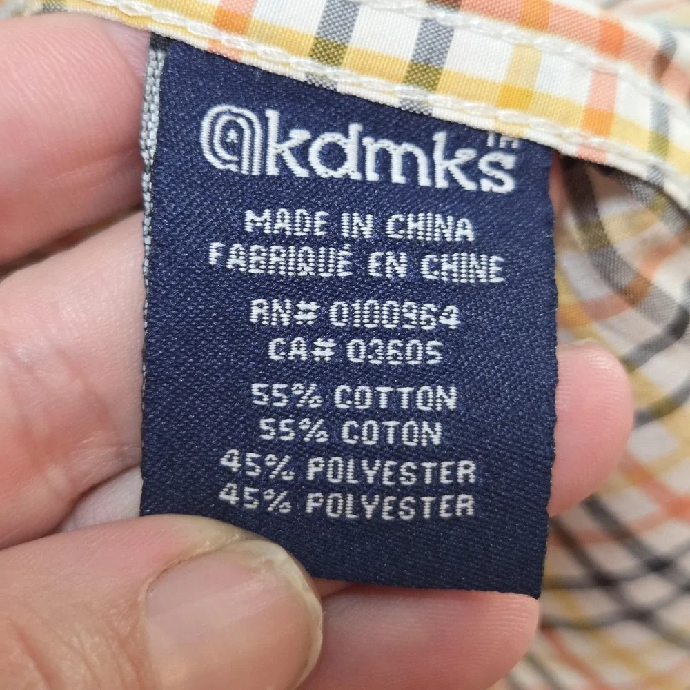 Akademiks Shirt Mens XL Multicolor‎ Plaid Short Sleeve Button Up Cotton Casual